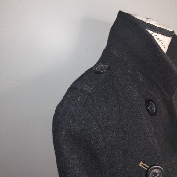 AEO Black Reversible Double Breasted Peacoat M - Picture 4 of 12